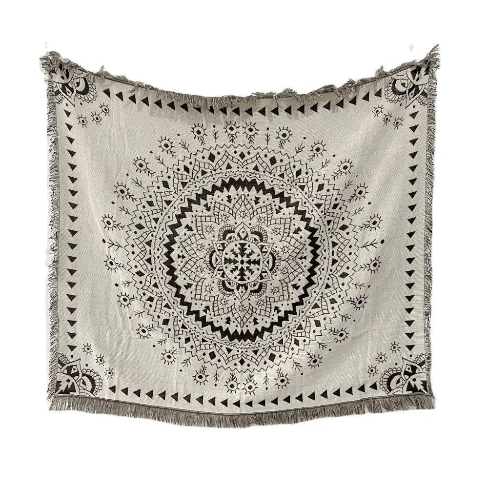 Thảm Mandala Vải Tùy Chỉnh Trang Trí Hippie Ấn Độ Polyester Thảm Mandala Treo Tường Ấn Độ Cho Phòng Khách
