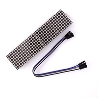 MAX7219 modul kisi 4-in-1 modul Drive kontrol mikro Chip tunggal untuk mengirim jalur 5P