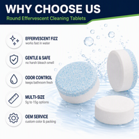 Tablettes effervescentes nettoyantes pour cuvettes de toilettes, pour le nettoyage quotidien des salles de bain domestiques