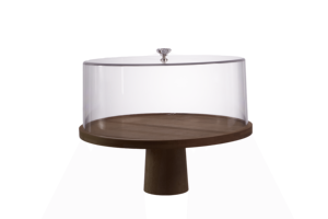 Yuvarlak Büyük Komple Akrilik Ahşap Kek <span class=keywords><strong>Stand</strong></span>ı Seti, Kapaklı, Evde Pişirme, Partiler ve Düğün Pastaları İçin - Product Image 5