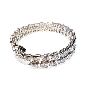 Fashion Cuff <b>Bracelets</b> <b>Copper</b> Zircon 18k Rose Gold Plated Three Layer Snake Design Micro Insert Jewelry Gift Spring 2025 - Product Image 5