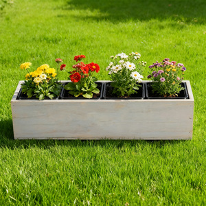 Jardinière de cuisine VERTAK, pot de jardin, boîte à fenêtre, jardinière <span class=keywords><strong>en</strong></span> <span class=keywords><strong>bois</strong></span> pour fleurs, légumes, épices - Product Image 1