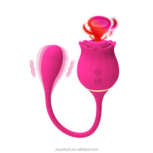 Hete Roos Liefde Ei Vibrator Zuigen 10 Frequentie Trillingen <span class=keywords><strong>Clit</strong></span> Stimulerend 2 In 1 Liefde Ei Vibrator Seksspeeltjes Voor Vrouwelijke Koppels - Product Image 2