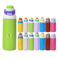 Bouteille d'eau isotherme portable double paroi en acier inoxydable Beauchy 550ml 750ml avec poignée et paille