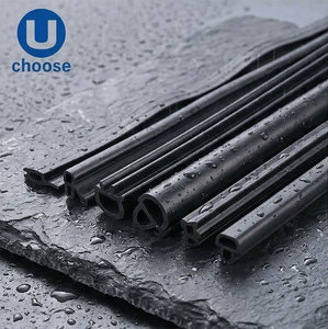 Bande d'étanchéité en caoutchouc silicone noir extrudé sur mesure, profil flexible, étanche, pour portes et fenêtres, protection des bords pour l'industrie - Product Image 6