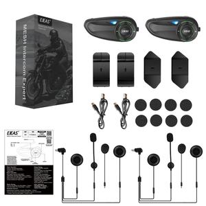 EJEAS Q8 6인용 오토바이 블루투스 헤드셋 FM 음악 공유 기능 탑재 IP67 방수 풀 듀플렉스 오토바이 헬멧 인터콤 - Product Image 2