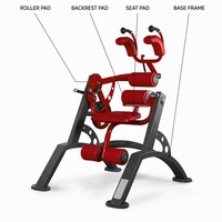 Appareil de musculation abdominale professionnel pour salle de sport, en acier robuste, avec rouleaux de massage
