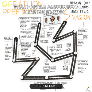 Ultimate Template <b>Tool</b> Twelve Slide Ruler Multi-Angle <b>Measuring</b> Universal Aluminum Alloy Multi-Function Hand <b>Tool</b> OEM ODM DIY - Product Image 2