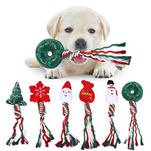 Lot de 12 jouets à mâcher écologiques en coton personnalisés pour chien, jouet dentaire coloré pour animaux de compagnie pour le nettoyage des dents, corde de chien durable, vente en gros - Product Image 4