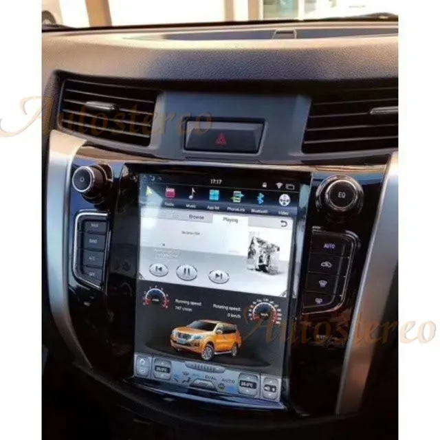 Автомобильный GPS-навигатор в стиле Tesla Android 9 4 + 64 ГБ для Nissan Terra 2014- 2019 головное устройство автомобильное радио мультимедийный плеер магнитофон