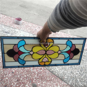 Fournisseur d'usine : Vitraux chinois style Tiffany pour portes et fenêtres, motif floral, pour villas, KTV et décoration intérieure en verre - Product Image 3