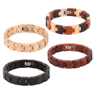 Pulsera de madera hecha a mano para hombre, elegante y Natural, pulsera de madera - Product Image 2