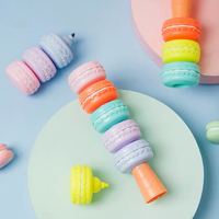 Stylo surligneur miniature créatif style macaron 6 couleurs, marqueurs colorés à pointe oblique pour écoliers, lot en vrac, cadeau