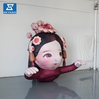 Modèle de personnage de dessin animé gonflable personnalisé en costume ancien pour la publicité commerciale extérieure et la décoration scénique d'événements