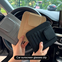Almacenamiento de parasol para coche, carpeta multifunción, almacenamiento de gafas, bolsillo, accesorios interiores para coche