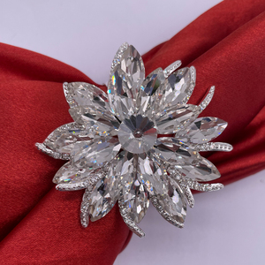 Tavolo di lusso Tovaglioli Rotonda Tovagliolo Fibbie Titolare Unico Modello di Loto Fiore Anello di Tovagliolo per la Decorazione di Nozze - Product Image 2