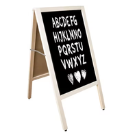 Tableau noir double face en forme de A, 40 x 20 pouces, sur pied, pour trottoir, café, menu en bois pour la Russie Krusovice