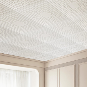 Plaque de plafond <span class=keywords><strong>suspendu</strong></span> en PVC, texture 3D, panneau de lambris, à coller ou à fixer sur un système de grille en T, pour plafond de maison, modification de mur - Product Image 5