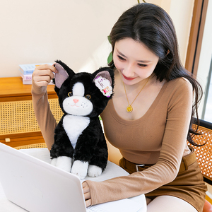 Peluche de <span class=keywords><strong>Gato</strong></span> Realista Kawaii, Juguete de Peluche Suave de Algodón PP, Muñeco de Animal para Venta al por Mayor y Menor, Decoración del Hogar y Regalo de Cumpleaños para Amantes de los Gatos y Niños - Product Image 5