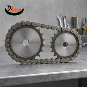 Pignon de chaîne à rouleaux en fonte anodisée noire, sur mesure, pas de 6 mm, 17 dents, engrenage droit - Product Image 1