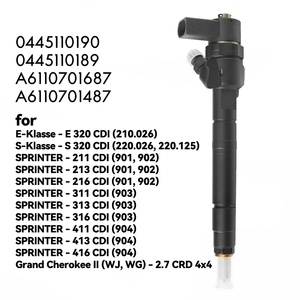 A6110701687 / 0445110190 / 0445110189 Nuovo Iniettore Diesel per Mercedes Benz Sprinter 2,2 2,7 CDI Jeep Grand <span class=keywords><strong>Cherokee</strong></span> II - Product Image 2