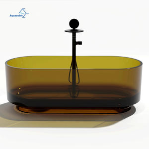 カラフルなソーカー温水浴槽製造大人用自立クリア浴槽複合樹脂半透明タブ - Product Image 1