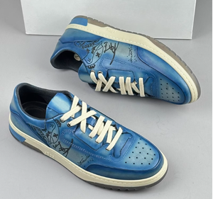 ชุด2050-J รองเท้าโลฟเฟอร์ถักทรงสูงสำหรับผู้ชายรองเท้ากีฬาลำลองบุด้วยหนังแท้กันกระแทกและการรองรับในระดับปานกลาง - Product Image 5