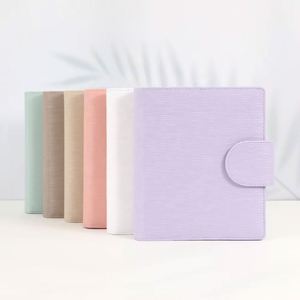 Carpeta de Presupuesto de Cuero A6, Sobres para Ahorrar Dinero con Cierre, Carpeta de Cuero PU Macaron con Tapa Dura, Cuaderno - Product Image 1