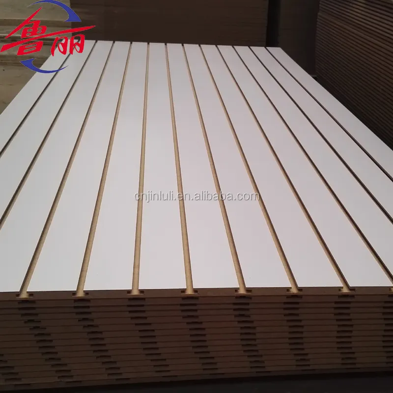 1220*2440 Maat Mdf Melamine Geconfronteerd Slot Mdf Board Zwarte Of Witte Kleur Voor Supermarkt