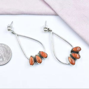 Lightweight Sponge Coral Sterling Silver Post <b>Stud</b> <b>Earrings</b> For Women Elegant Designer Jewelry - Product Image 1