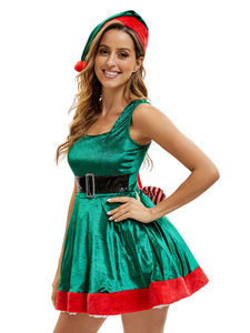 Disfraces Sexys <span class=keywords><strong>de</strong></span> Duende Verde <span class=keywords><strong>de</strong></span> Papá Noel para <span class=keywords><strong>Mujer</strong></span>, para Fiestas <span class=keywords><strong>de</strong></span> Año Nuevo y Navidad, FCDR-038 - Product Image 5