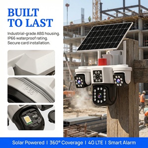 Caméra PTZ 4G <span class=keywords><strong>à</strong></span> trois objectifs en gros, personnalisable en usine, suivi IA 3MP, application OKAM, prix abordable - Product Image 2