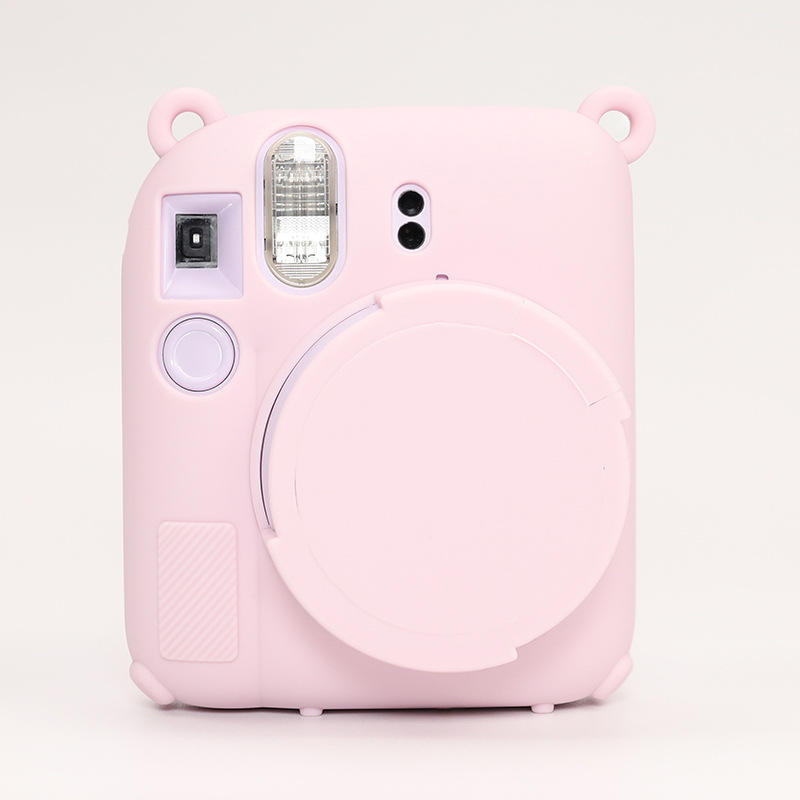 เคสกล้องมินิ 12 สีชมพูเชอร์รี่อ่อน