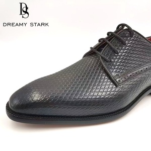 Chaussures Derby italiennes faites à la main de qualité supérieure Dream Stark en cuir véritable pour hommes d'affaires, chaussures habillées pour hommes - Product Image 6