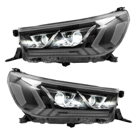 Dernier design pour Toyota Hilux 2015-2019, ensemble de phares à lentille de projecteur LED double, haute luminosité, remplacement de phares.