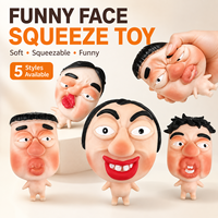 Jouet Squishy TPR à presser, amusant, anti-stress, en forme de visage avec grosse tête, lèvres pleines et visage masqué, jouet à presser les boutons, à rebond lent, jouets fantaisie