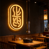 Enseigne lumineuse LED 3D personnalisée, éclairée par l'avant et par l'arrière, double face, pour intérieur, enseigne publicitaire pour restaurant de billard