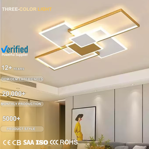 미니멀리스트 사각 천장 샹들리에 모던 심플 아크릴 플러시 마운트 천장 조명 거실용 - Product Image 1