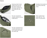Sac à bandoulière utilitaire, sac à bandoulière croisé, sac à bandoulière décontracté en nylon imperméable grande capacité, logo personnalisé, couleur au choix pour les voyages quotidiens