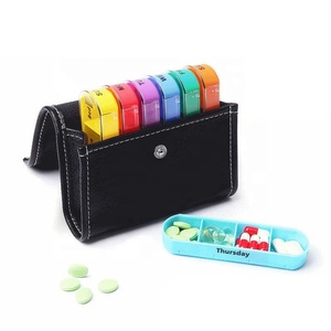 Medibox al por Mayor, 28 Compartimentos, Organizador Semanal de Pastillas para 7 Días, de Cuero y Plástico, a Prueba de Niños, Portátil - Product Image 4