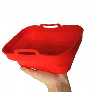 Plateau en silicone rectangulaire écologique pour four, micro-ondes, accessoires réutilisables pour friteuse à air, sans revêtement, qualité alimentaire - Product Image 4