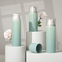 Nouvelle bouteille cylindrique en PP avec pompe poussoir ; 30/50/80/100/150/200 ml ; Bouteille sous vide grande capacité pour lotions, émulsions, sérums
