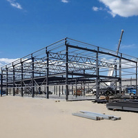 Entrepôt à deux étages abordable, structure en acier préfabriquée, bâtiment métallique préfabriqué avec bureau