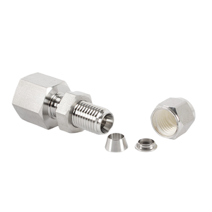 1/2 inch Nữ Metric chủ đề thép không gỉ bề mặt mịn giả mạo vách ngăn nén Công Đoàn <span class=keywords><strong>ferrule</strong></span> Adapter - Product Image 3