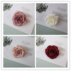 ดอกไม้ประดิษฐ์ไหมขายส่ง IFG สีน้ำตาลโทฟฟี่ โรสเบจ ควิกแซนด์ โกลเด้นโรส หัวดอกไม้ - Product Image 6