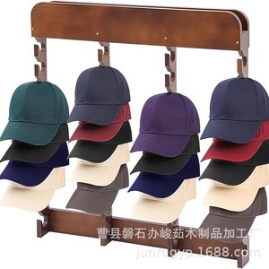 Wooden Hat <b>Storage</b> Rack Wall Mounted 3 Layer <b>Baseball</b> <b>Cap</b> Display Organizer Durable Clothing Rack - Product Image 1