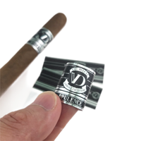Nouvelles Étiquettes de Bague de Cigares Cubains Imprimées sur Feuille d'Aluminium Gaufrées Auto-Adhésives