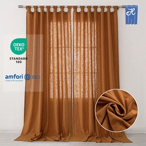 Rideaux en <span class=keywords><strong>mousseline</strong></span> de tulle transparent recyclables en pur coton personnalisés <span class=keywords><strong>pour</strong></span> la décoration du salon <span class=keywords><strong>Voilage</strong></span> Rideau - Product Image 1