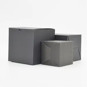 2022 новая перерабатываемая Экологически чистая специальная квадратная черная упаковочная коробка из крафт-бумаги
