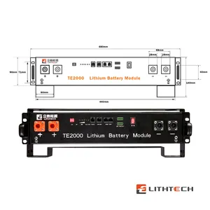 LITHTECH מותאם אישית 48 וולט 48 v 20Ah 30Ah 40Ah 50Ah ליתיום סוללות עבור שמש אנרגיה ותקשורת